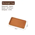 Rectangular sapele wood serving tray 20x12x2cm with natural wood grain texture - Solid Ebony Rectangular Tray 20*12*2cm