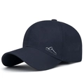 Berretto da baseball outdoor blu scuro ad asciugatura rapida con logo di montagna e mesh - Blu Notte