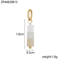 Vertical three-bead natural stone pendant showing 1.8cm height and 0.5cm width dimensions - Multicolor Stone