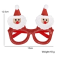 Glittery red Christmas glasses with Santa motifs and dimensions 15cm x 12.5cm - Bearded Santa Claus White