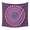 Detailed macro view of bohemian mandala tapestry featuring purple and white patterns - Zj111200 / 73X95CM (Brushed Fabric)