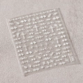 Adesivo per unghie 3D a rilievo con motivi a nodo cinese bianco decorativo - Rilievo 3D Bianco / Chiusure a Ranocchio Bianche in Rilievo 5D (TL-166)