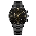 Black Dial Gold Hands Black Band (Fork End)