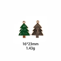 Kerstboom DIY legering hangers met groen emaille en goudkleurige details - #1 Kerstboom (Groene emaille)