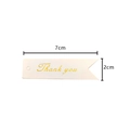 Etichette regalo bianche a coda di rondine con Thank You dorato, 7x2cm per decorazione - Thank You Oro Coda di rondine