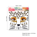 Leopard print face tattoo stickers with gold glitter for animal cosplay and parties - Leopard Face Sticker No.3