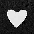 316L stainless steel heart locket necklace with minimalist white acrylic DIY insert - Heart-Shaped Aluminum Sheet / 10 Pieces