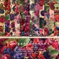 Sweet Berries 6x6 inch paper pad featuring 24 sheets of 160gsm berry themed cardstock - 21017a 24 Sheets