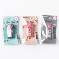 Cat paw correction tape set in black, pink, and grey with transparent plastic packaging - Transparent Cat Paw Correction Tape (Random)