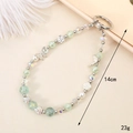 Colgante para móvil con mariposa y flores, cristales verdes y perlas elegantes - Charm / Verde