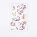 Tatuaggi unicorno impermeabili con cavalli arcobaleno e nuvole per bambini - Unicorno e Arcobaleno (WS-A142)
