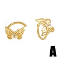 Schmetterling Ohrmanschette mit 18K Vergoldung und Zirkonia im Cut-out Design - Schmetterling-Stil-Gold