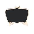 Mini wooden chalkboard display stand for Christmas party decor and message boards - Crown