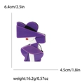 Squisita spilla Marilyn Monroe in acrilico viola con dimensioni e peso dettagliati - Viola