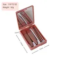 Portable 5-piece travel makeup brush set in pink mirrored case with compact design - Dusty Pink