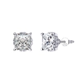 Elegant S925 sterling silver square zircon stud earrings with sparkling pavé setting - Lze01-p