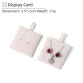 Beige velvet jewelry liner card with red pendant necklace for display storage - Jewelry Liner Card / 5.5*5.5cm / Off White