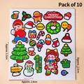 Christmas cartoon sticker set with Santa, snowmen and trees for cake decoration - Christmas Boy Hugging Snowball Stickers 10 Sheets