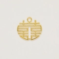 Golden Chinese longevity character metal pendant for traditional wedding candy box decor - Golden Semi-circle Xi