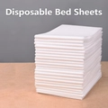 Thickened white disposable bed sheets for hotel travel, made of skin-friendly non-woven fabric - Disposable Single Bed Sheet (1PCS)
