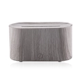 Small ultrasonic flame humidifier with grey wood grain finish on white background - Grey Wood Grain