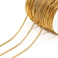 Polished golden stainless steel snake chain for DIY necklaces and bracelet jewelry - 2.4mm Diameter / Gold