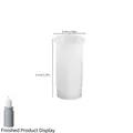Translucent silicone mold for 8.1cm cylindrical candles with product dimensions - Heart Vase / Medium