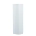 Glossy white 20oz sublimation tumbler with straight cylinder body and smooth finish - 20oz / White