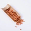 Artificial PVC brown soybeans displayed in a bamboo shovel for realistic food decor - Natto (500g)