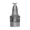 Transparante grijze hoofdhuid applicator met maatverdeling en rollende kogelbasis - Handmatige 6-Naald 3ml / Transparant Zwart