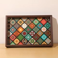 Bohemian Pattern - Walnut Frame