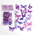 Set di 40 adesivi vintage in PET a forma di farfalla viola per scrapbooking e DIY - Farfalla Viola