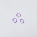 Three purple painted metal open jump rings for DIY handmade jewelry connecting crafts - Purple