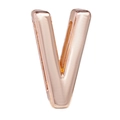 Polished rose gold 10mm alloy letter V charm for DIY bracelet and jewelry making - V (Rose Gold)