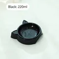 Schwarze Haustierschale in Katzenohrform mit 220ml Fassungsvermögen und polierter Optik - 220ml / Schwarz