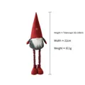 Adjustable tall Christmas gnome plush with red snowflake hat and telescopic legs - 100cm Telescopic Gnome