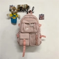 Zaino scolastico rosa con tasche multiple e finestra trasparente in stile Ita-bag chic - Regular Fit / Zaino Rosa (Senza Accessori)