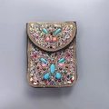 Sac bohème avec perles multicolores faites à la main et motif de papillon - Papillon Perlé Coloré