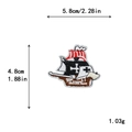 Pirate ship embroidered patch with size markings 5.8cm by 4.8cm for DIY clothing - GZ-2536