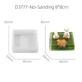 Square silicone mold for resin crafts with 3D bunny landscape design and dimensions - Rectangular 8*8cm
