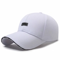Adjustable white cotton baseball cap with embroidered FEWK letter patch and curved brim - Adjustable / White