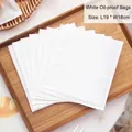 White greaseproof paper bread bags 19x18cm set of 100 for bakery packaging - 18x19cm (100 Pieces/Pack) / White