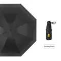 Parapluie pliable Dreamy Black avec protection UPF 50+ et design ultra léger à 5 plis - Noir / Sac À Dos De 53 Cm (21 Pouces) À 8 Côtes Coloris Varié Poignée Ronde Pliable En Cinq Parties