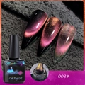 Misscheering βερνίκι νυχιών cat eye 03 με ζωντανό ροζ μοβ μαγνητικό εφέ ουράνιου τόξου - Rainbow Dynamic Cat Eye 03 (Μωβ Ροζ Χρυσό)