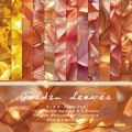 Golden Leaves scrapbook paper pad with 12 vintage designs on 160gsm heavyweight cardstock - 22007a 24 Sheets