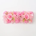 Pink artificial flower row with roses and peonies for wedding arch decoration - New Dark Pink