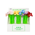 Creative 48-pack of clover and sunflower silicone gel pens in a retail display box - Daisy