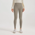 High-waisted seamless peach yoga pants in taupe color for fitness and gym wear - XS / Khaki