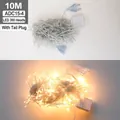 10M warm white LED string lights with 300 bulbs and end connector for tree decoration - 10M-300 LEDs-With Tail Plug / Firecracker Warm White (Transparent Wire)