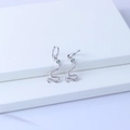 Orecchini a serpente in acciaio inossidabile 18K con zirconi bianchi e piccoli dettagli verdi - Placcato Oro 18K / Argento